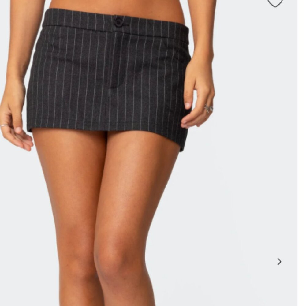 Edikted Pinstripe Mini Skort